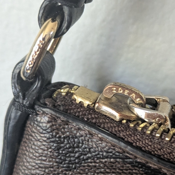 Coach Signature East West Dark Brown Crossbody Leather Bag. - Picture 3 of 14